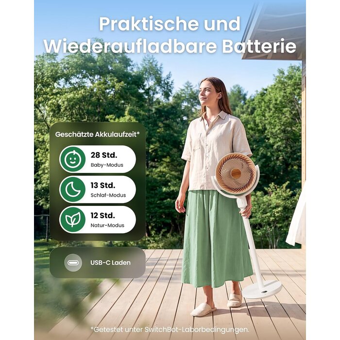Intelligenter Bodenventilator, RGB-Licht, Weiß mit Beige - 34% Rabatt