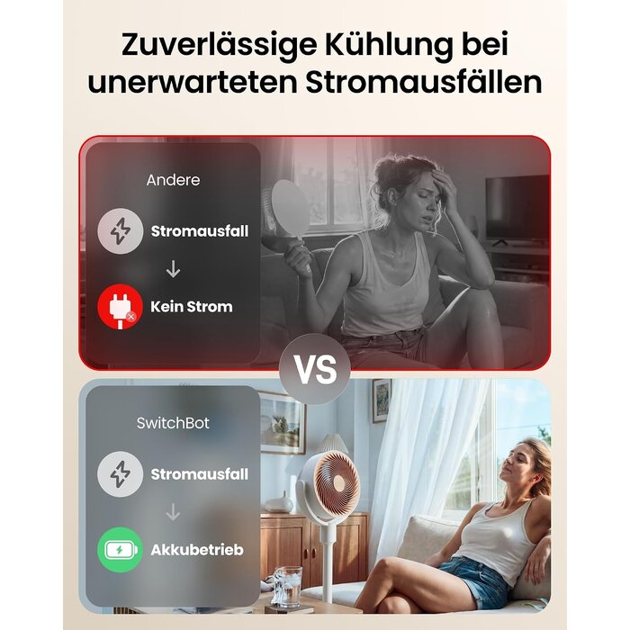 Intelligenter Bodenventilator, RGB-Licht, Weiß mit Beige - 34% Rabatt