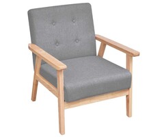 Vidaxl Sessel im Retro-Design Hellgrau - 42% Rabatt - Unbenutztes Einzelstück