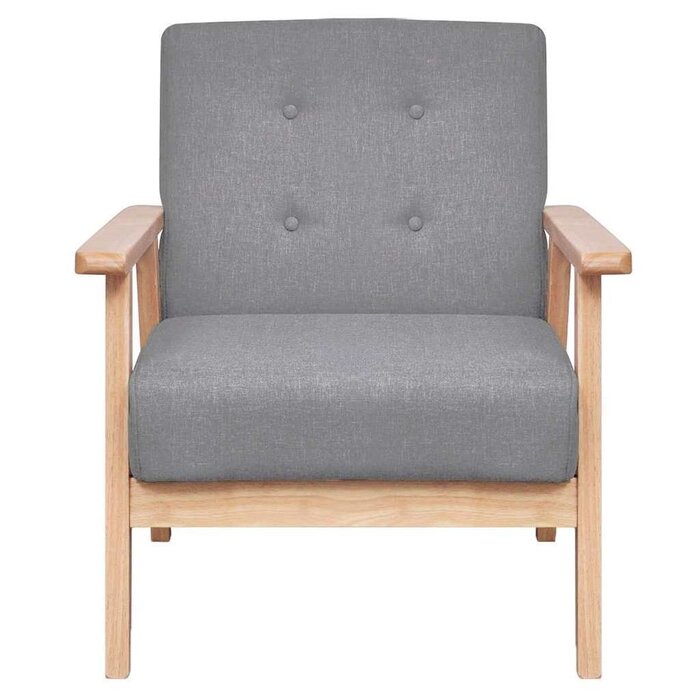 Sessel Retro-Design Hellgrau - 30% Rabatt