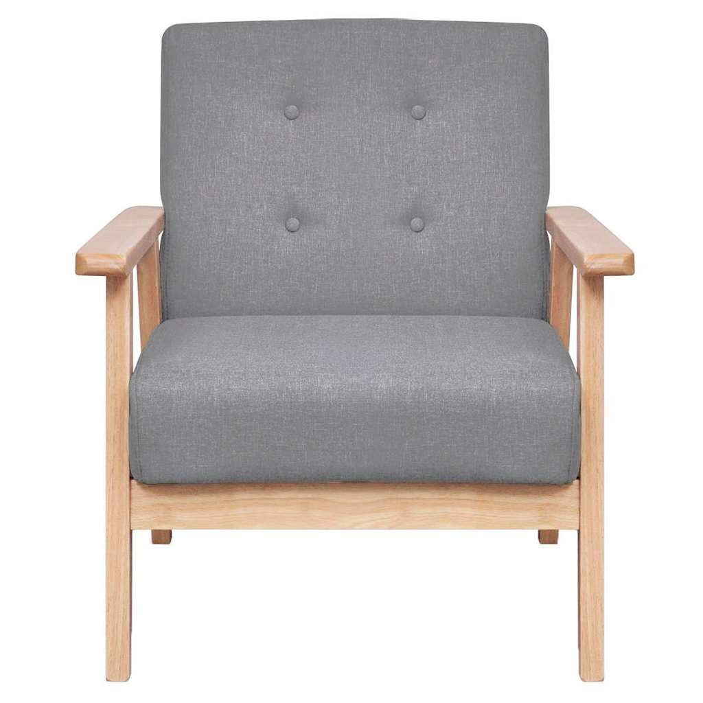 Sessel Retro-Design Hellgrau - 30% Rabatt