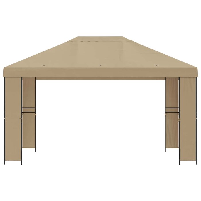 Gartenpavillon 4x3 m Beige - 35% Rabatt - Ausgepackt