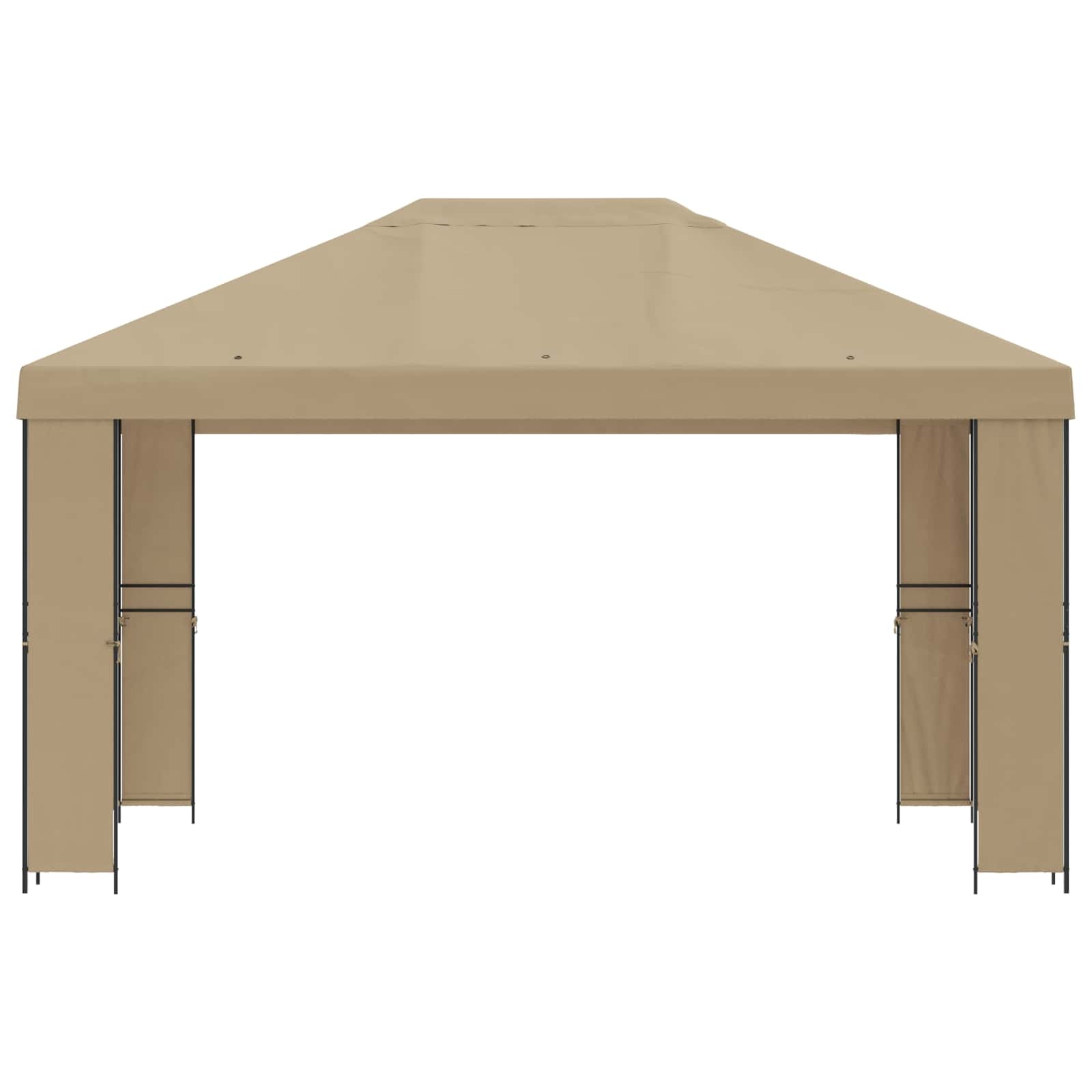 Gartenpavillon 4x3 m Beige - 35% Rabatt - Ausgepackt