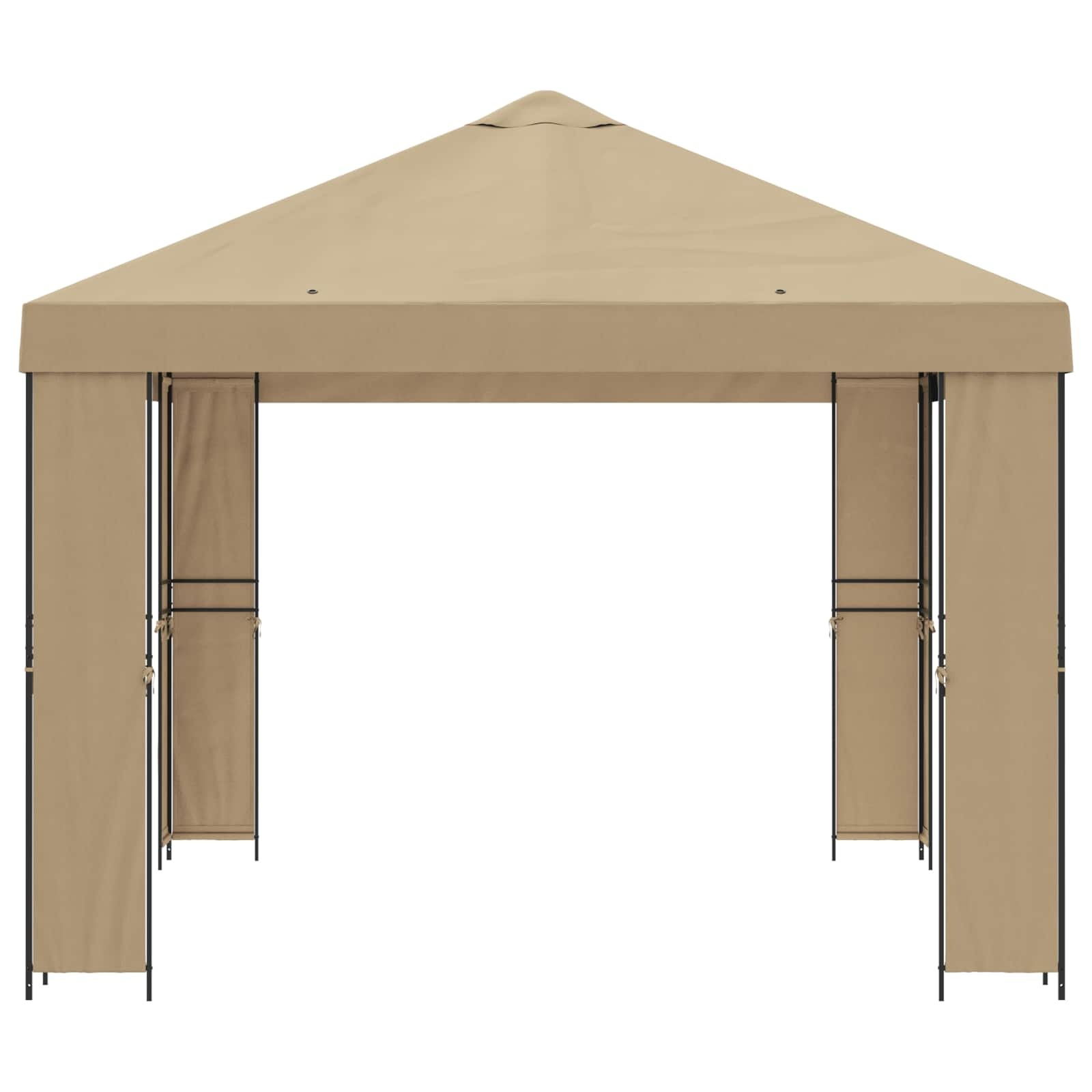 Gartenpavillon 4x3 m Beige - 35% Rabatt - Ausgepackt