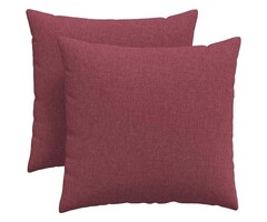 Vidaxl Sofakissen 2er-Set, 45 x 45 cm, Weinrot - 42% Rabatt