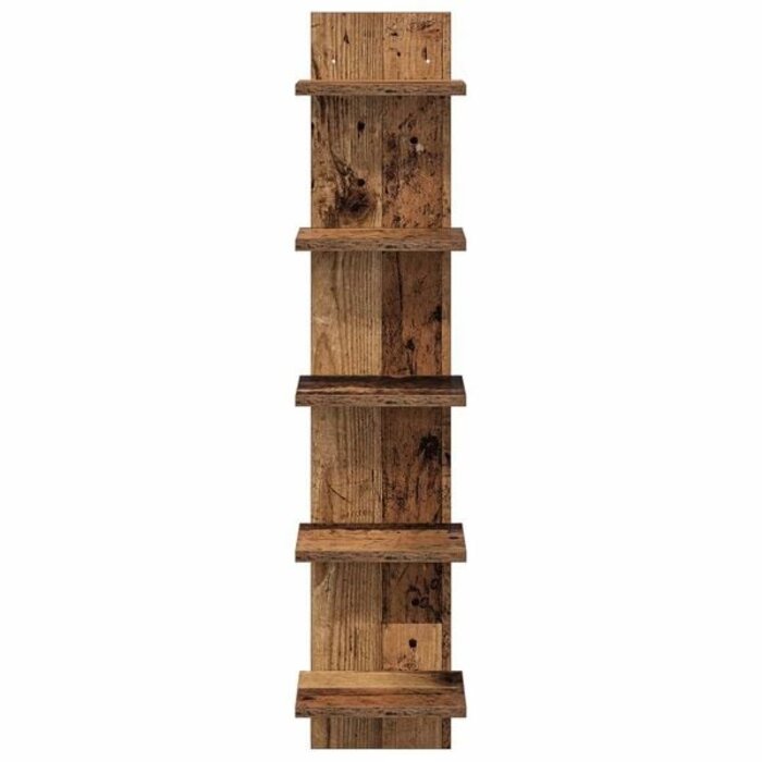 Wandregal in Altholz-Optik 100x15x22 cm - 32% Rabatt