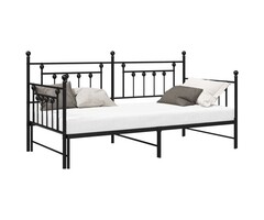 Vidaxl Tagesbett-Gestell Stahl Schwarz 90x190 cm - 43% Rabatt