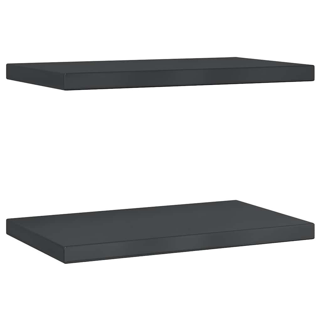 Vidaxl Wandregal 2er Set 50x30 cm Schwarz Edelstahl - 33% Rabatt