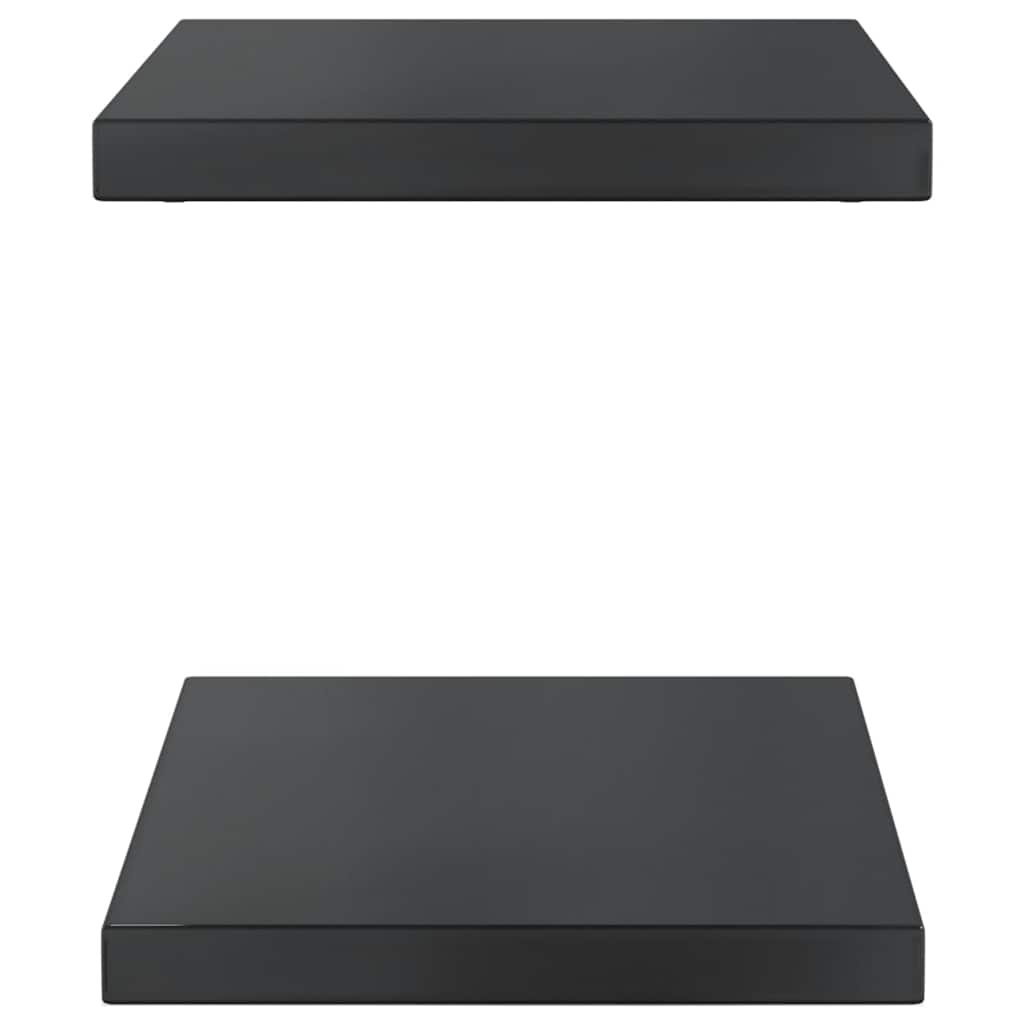 Vidaxl Wandregal 2er Set 50x30 cm Schwarz Edelstahl - 33% Rabatt
