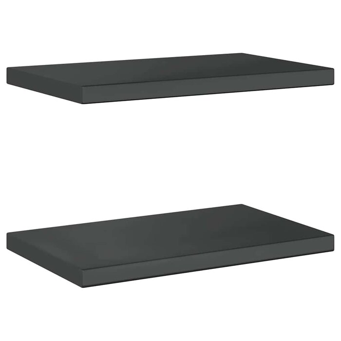 Vidaxl Wandregal 2er Set 50x30 cm Schwarz Edelstahl - 33% Rabatt