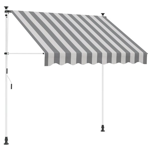 Manuelle Markise 150 cm Anthrazit-Weiß - 34% Rabatt auf Retourenware