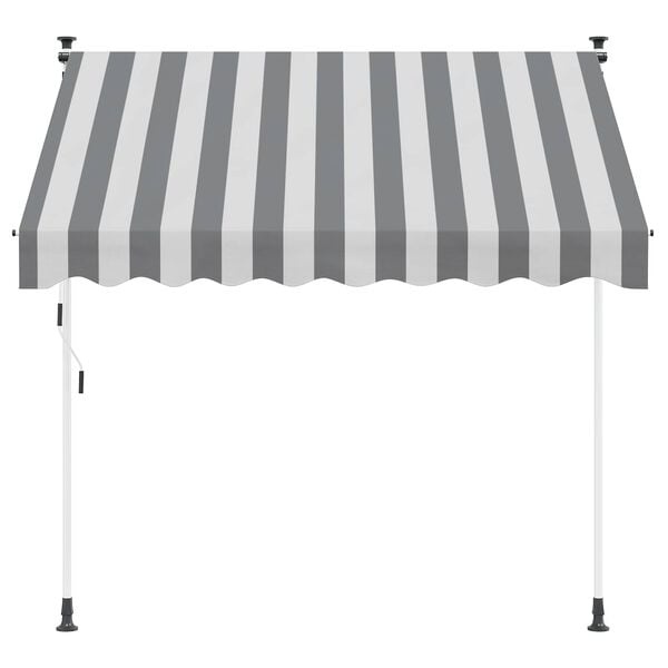 Manuelle Markise 150 cm Anthrazit-Weiß - 34% Rabatt auf Retourenware
