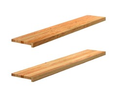 Vidaxl 2er Set Fensterbänke Eichenholz 140x25x2 cm - massiv - 46% Rabatt