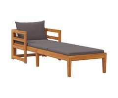 Vidaxl Sonnenliege Akazienholz mit Auflagen - 202x68cm - 47% Rabatt