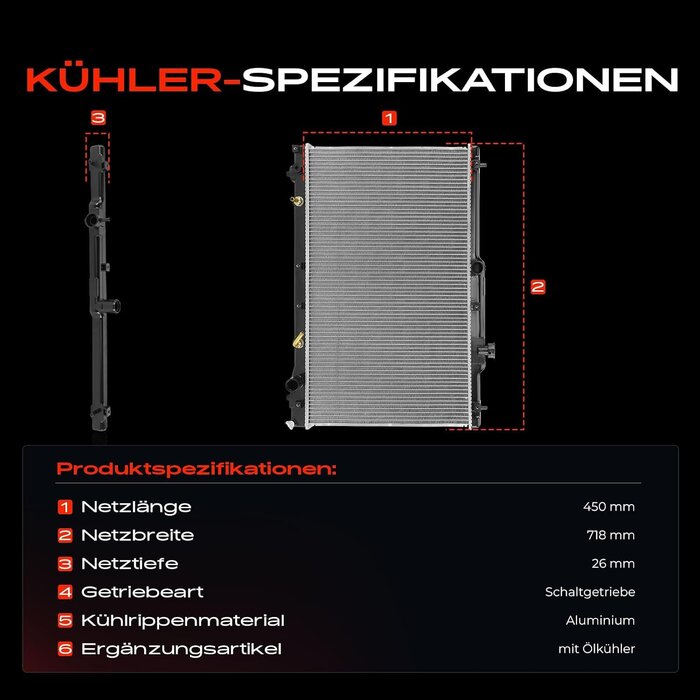 Wasserkühler für Toyota Previa R3 2.4L Benziner - 34% Rabatt