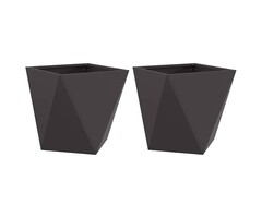Vidaxl 2er Set Pflanzkübel Schwarz 50x50x50 cm Stahl - 40% Rabatt