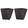Pflanzkübel 2er Set Stahl 50x50x50 cm Schwarz - 34% Rabatt