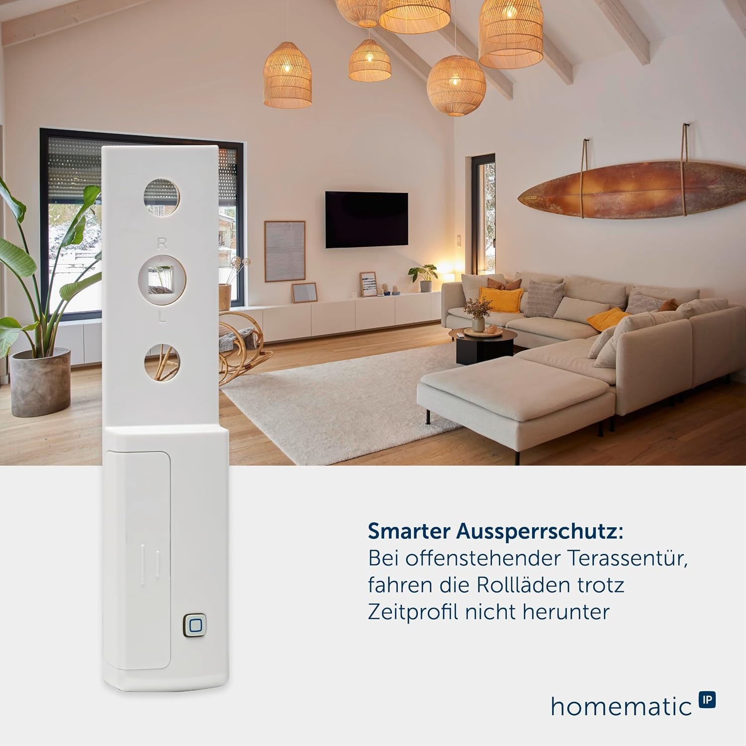 Fenstergriff-Sensor Smart Home, grau/weiß, Größe S - 28% Rabatt