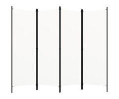 Vidaxl Raumteiler 4 Paneele 200x180 cm Weiß - 38% Rabatt