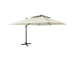Vidaxl Ampelschirm 400x300 cm Sandfarben - 41% Rabatt