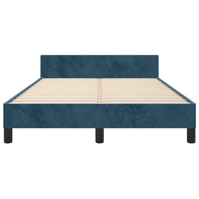 Samt-Bettgestell 120x200 cm Dunkelblau - 34% Rabatt