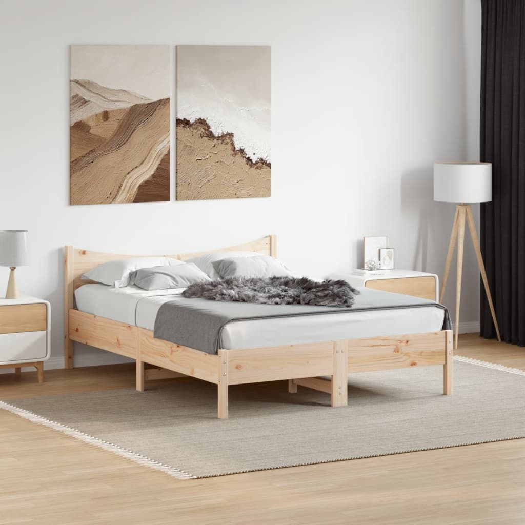Vidaxl Bettgestell 120x200 cm aus massivem Kiefernholz - 29% Rabatt