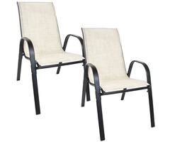 Gartenstuhl mit Armlehnen Beige - 40% Rabatt