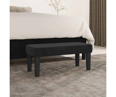 Samt Sitzbank, Schwarz, 70x30x30 cm - 27% Rabatt