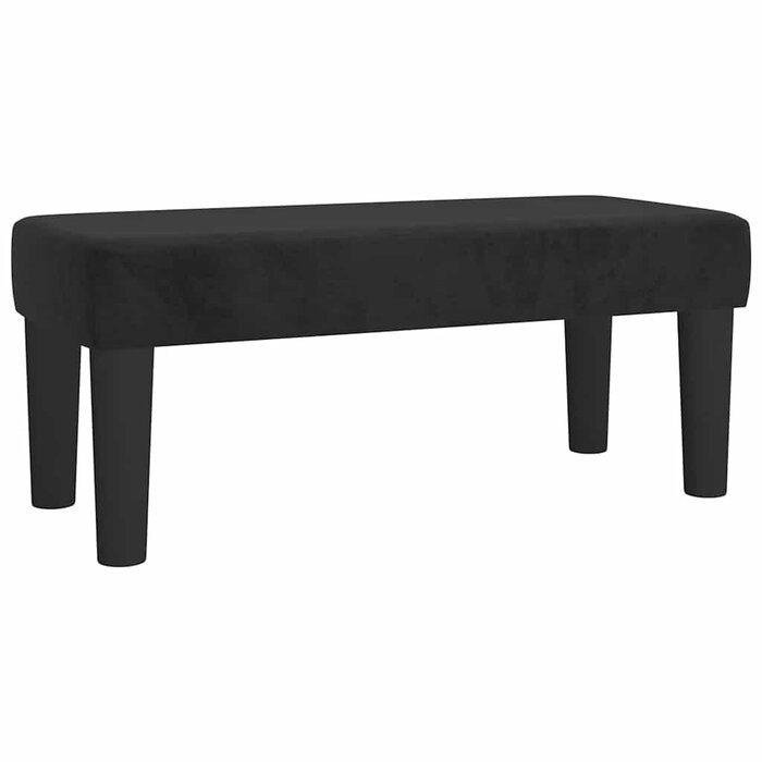 Samt Sitzbank, Schwarz, 70x30x30 cm - 27% Rabatt