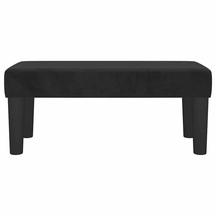 Samt Sitzbank, Schwarz, 70x30x30 cm - 27% Rabatt