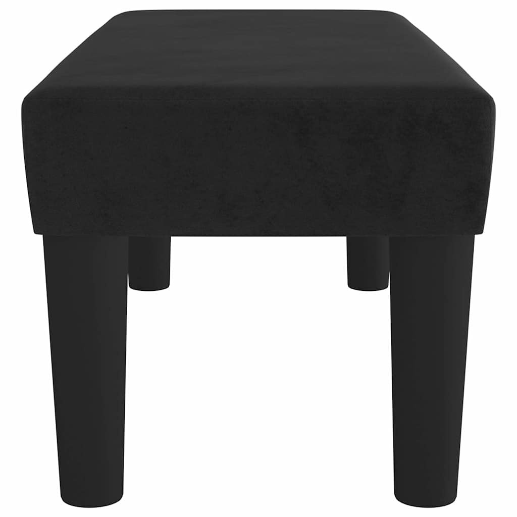 Samt Sitzbank, Schwarz, 70x30x30 cm - 27% Rabatt