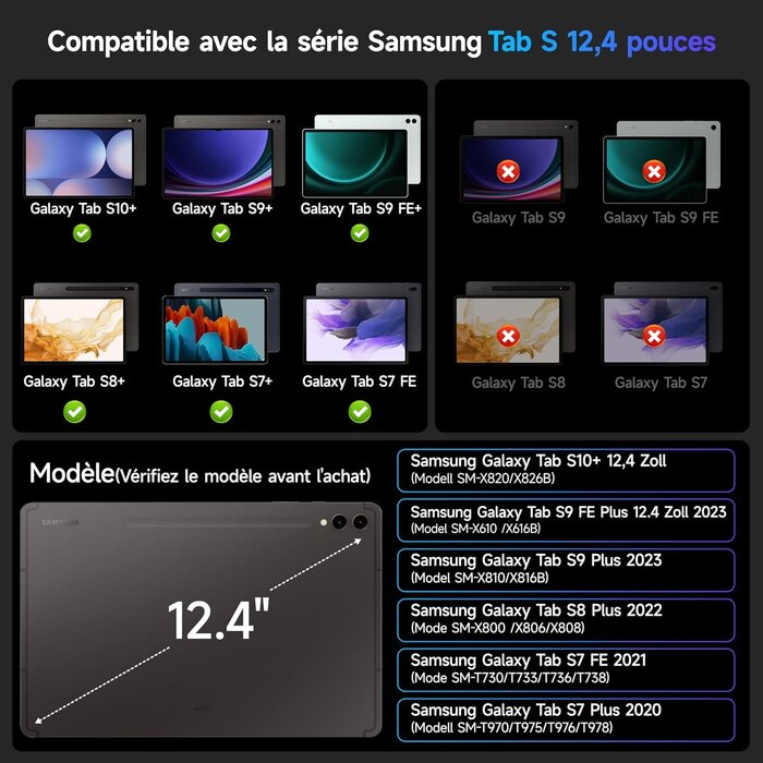 Tastaturhülle 12,4 Zoll Galaxy Tab Zwart S - 34% Rabatt