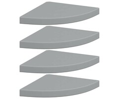 Vidaxl 4er Set Eckregal Schwebend Grau 35x35cm - 45% Rabatt
