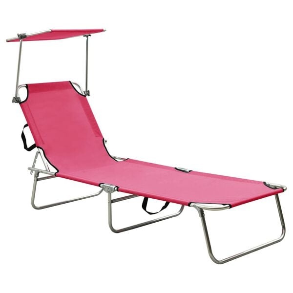 Vidaxl Klappbare Gartenliege in Magenta - 33% Rabatt - 189 x 58 cm