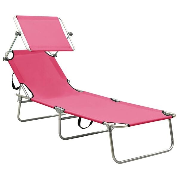 Vidaxl Klappbare Gartenliege in Magenta - 33% Rabatt - 189 x 58 cm