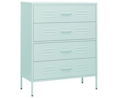 Vidaxl Schubladenkommode Stahl mint 80x35x101,5cm - 35% Rabatt