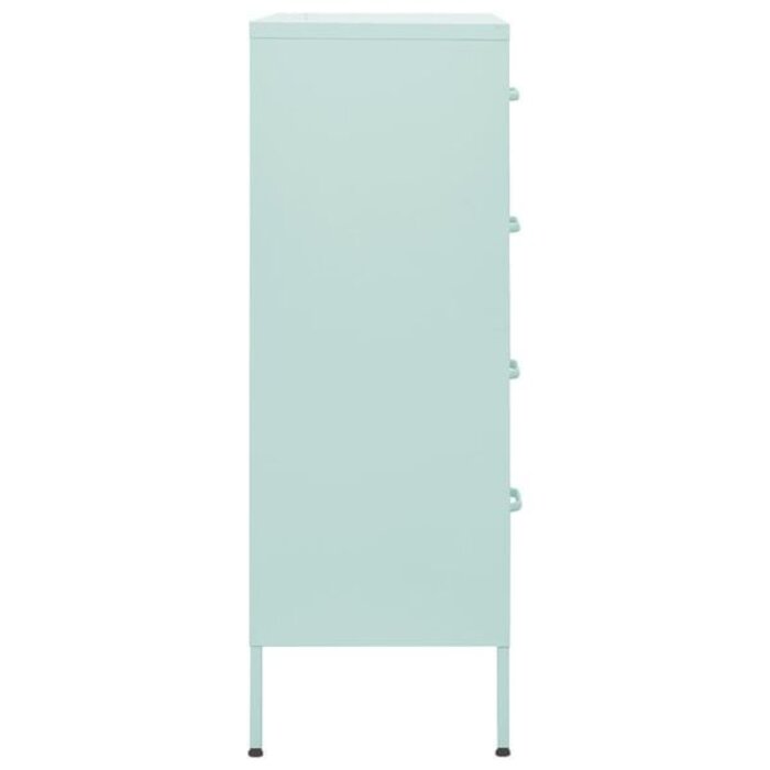 Vidaxl Schubladenkommode Stahl mint 80x35x101,5cm - 35% Rabatt