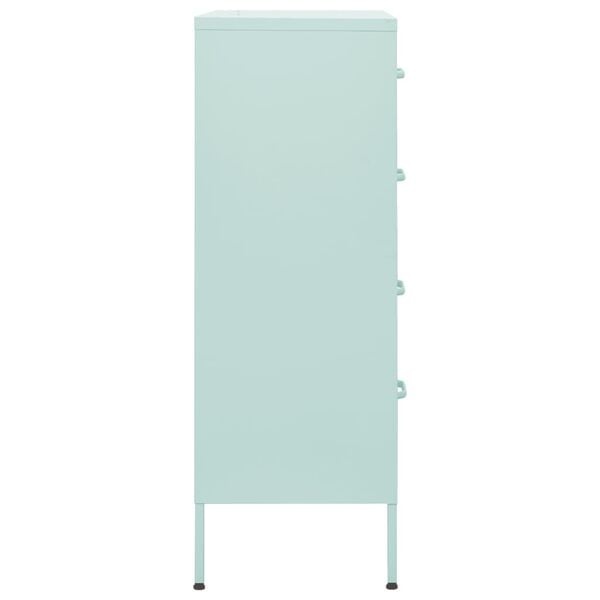 Vidaxl Schubladenkommode Stahl mint 80x35x101,5cm - 35% Rabatt