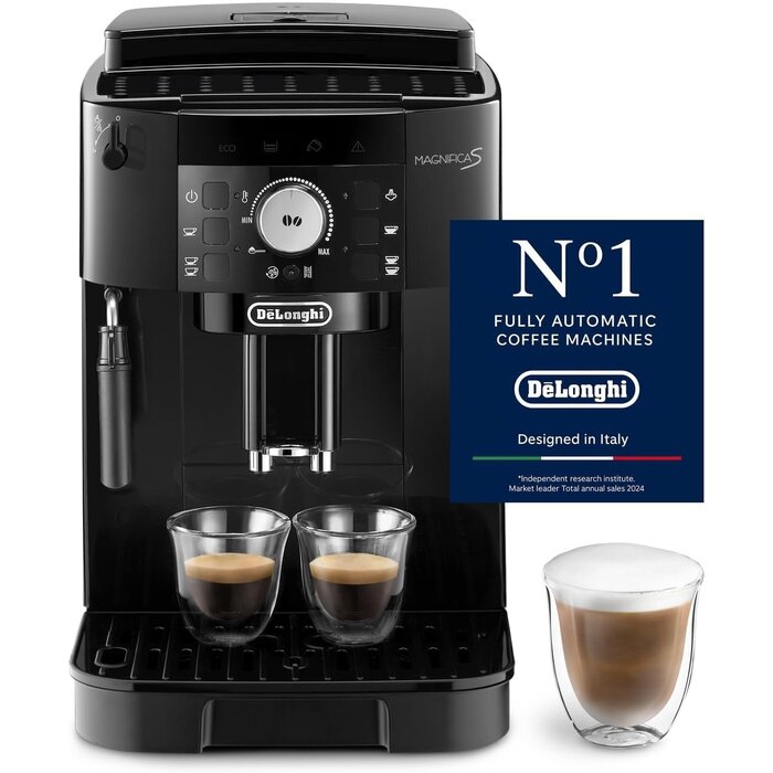 Kaffeevollautomat mit Milchaufschäumer - Schwarz - 35% Rabatt