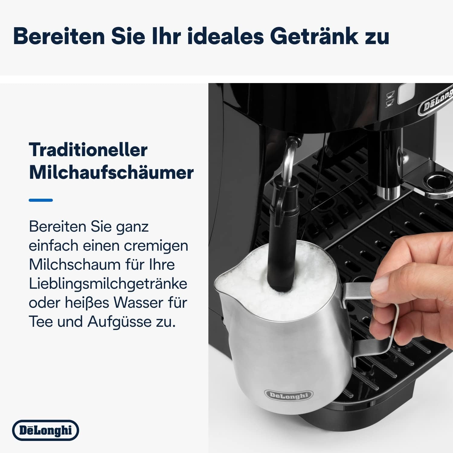 Kaffeevollautomat mit Milchaufschäumer - Schwarz - 35% Rabatt
