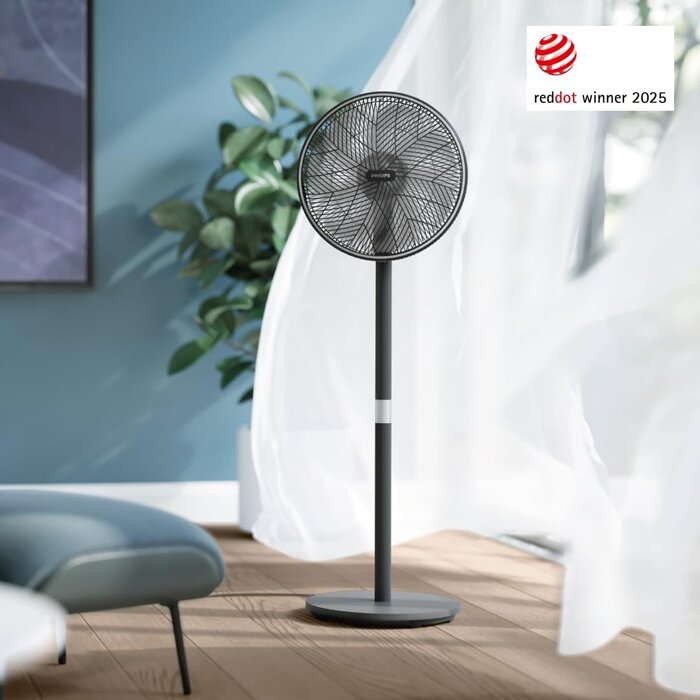 Standventilator 2-in-1, 19 dB, App-Steuerung, Schwarz - 34% Rabatt