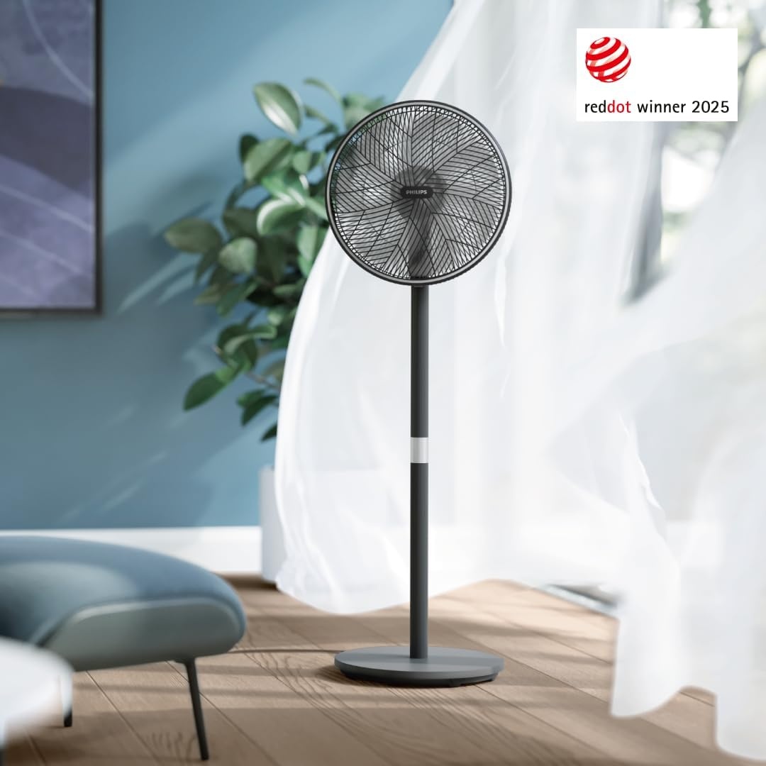 Standventilator 2-in-1, 19 dB, App-Steuerung, Schwarz - 34% Rabatt