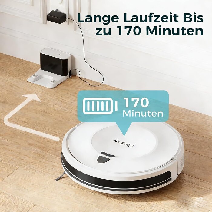 Saugroboter E6 Weiß, 3800Pa, 7,5cm flach - 34% Rabatt auf Auspackware