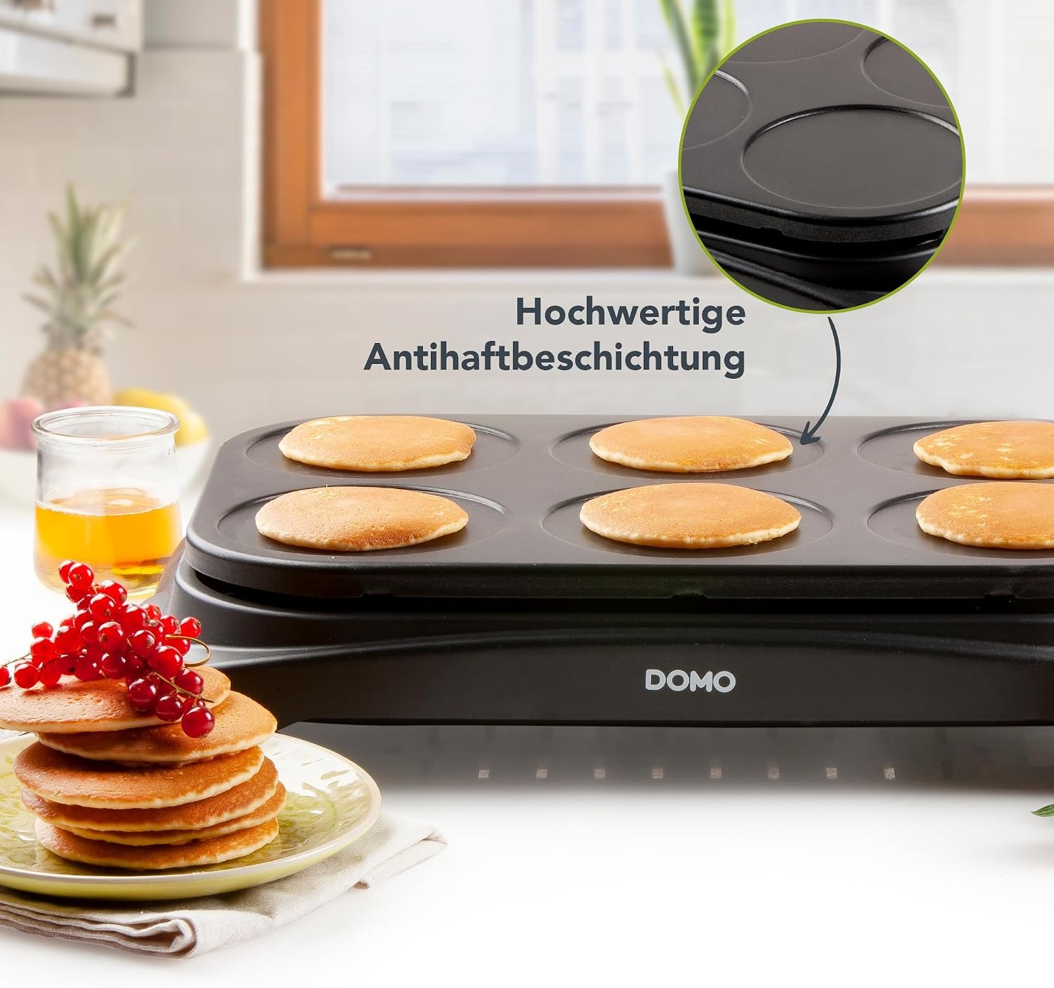 Pfannkuchenmaker für 6 Pancakes & Eier, 1000 Watt - 32% Rabatt