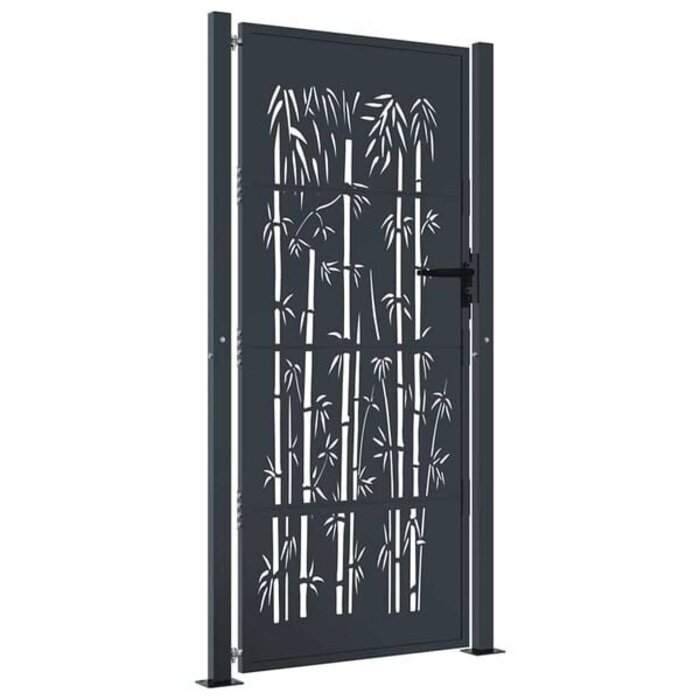 Vidaxl Gartentor Bambus-Design 105x205 cm Anthrazit - 35% Rabatt
