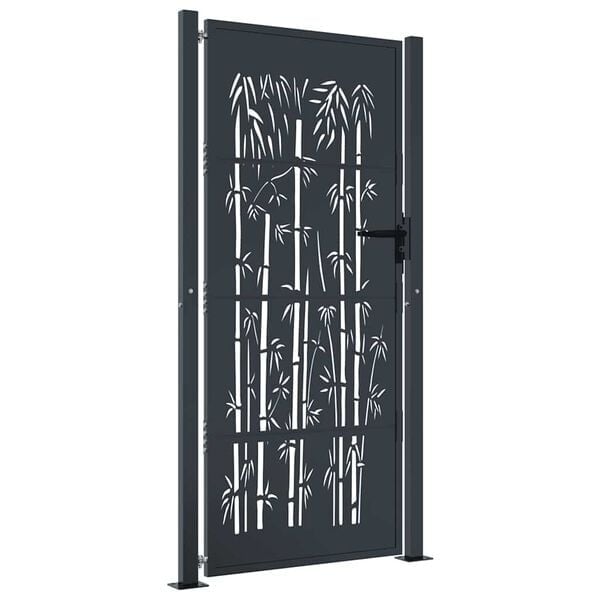Vidaxl Gartentor Bambus-Design 105x205 cm Anthrazit - 35% Rabatt
