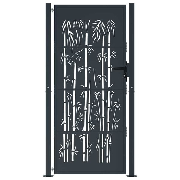 Vidaxl Gartentor Bambus-Design 105x205 cm Anthrazit - 35% Rabatt
