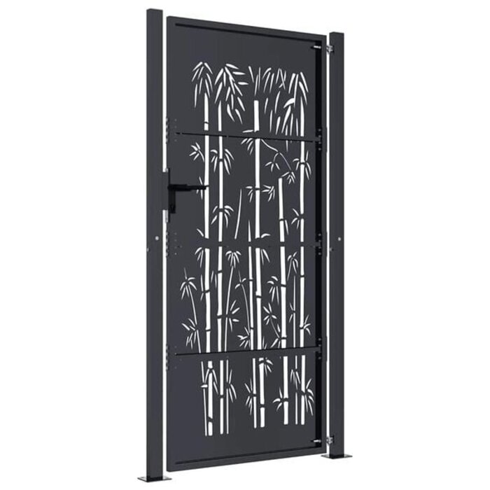 Vidaxl Gartentor Bambus-Design 105x205 cm Anthrazit - 35% Rabatt