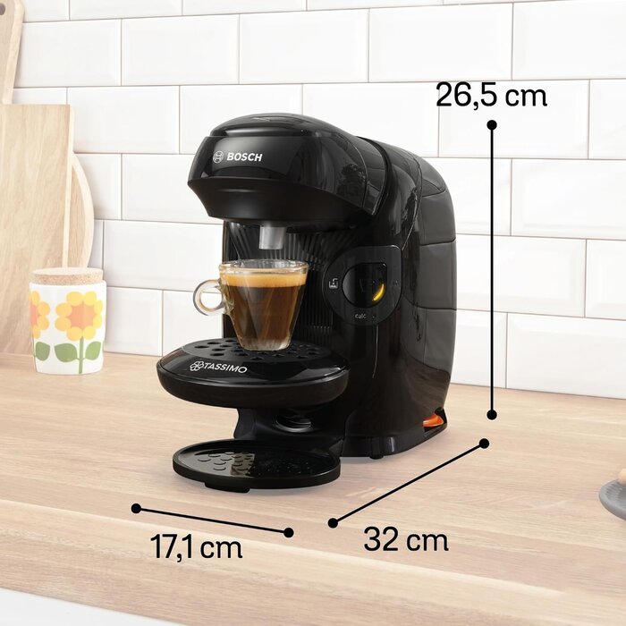 Bosch Vollautomatische Kapselmaschine schwarz, 1400W - 33% Rabatt