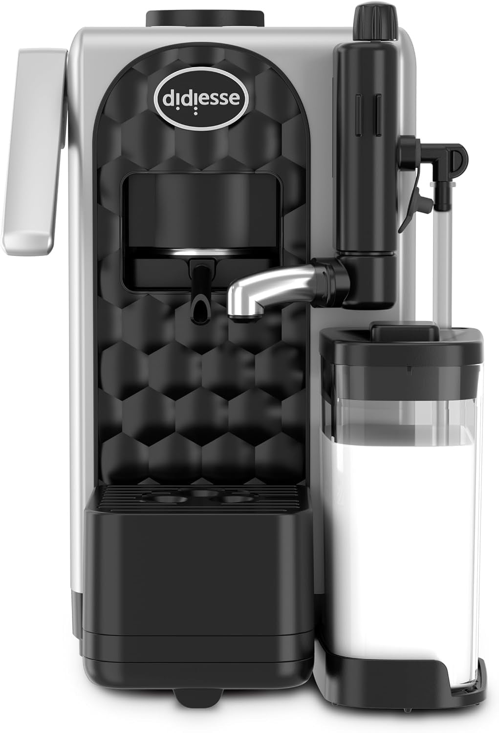 Espressomaschine für Pads mit Milchaufschäumer - Silber - 35% Rabatt